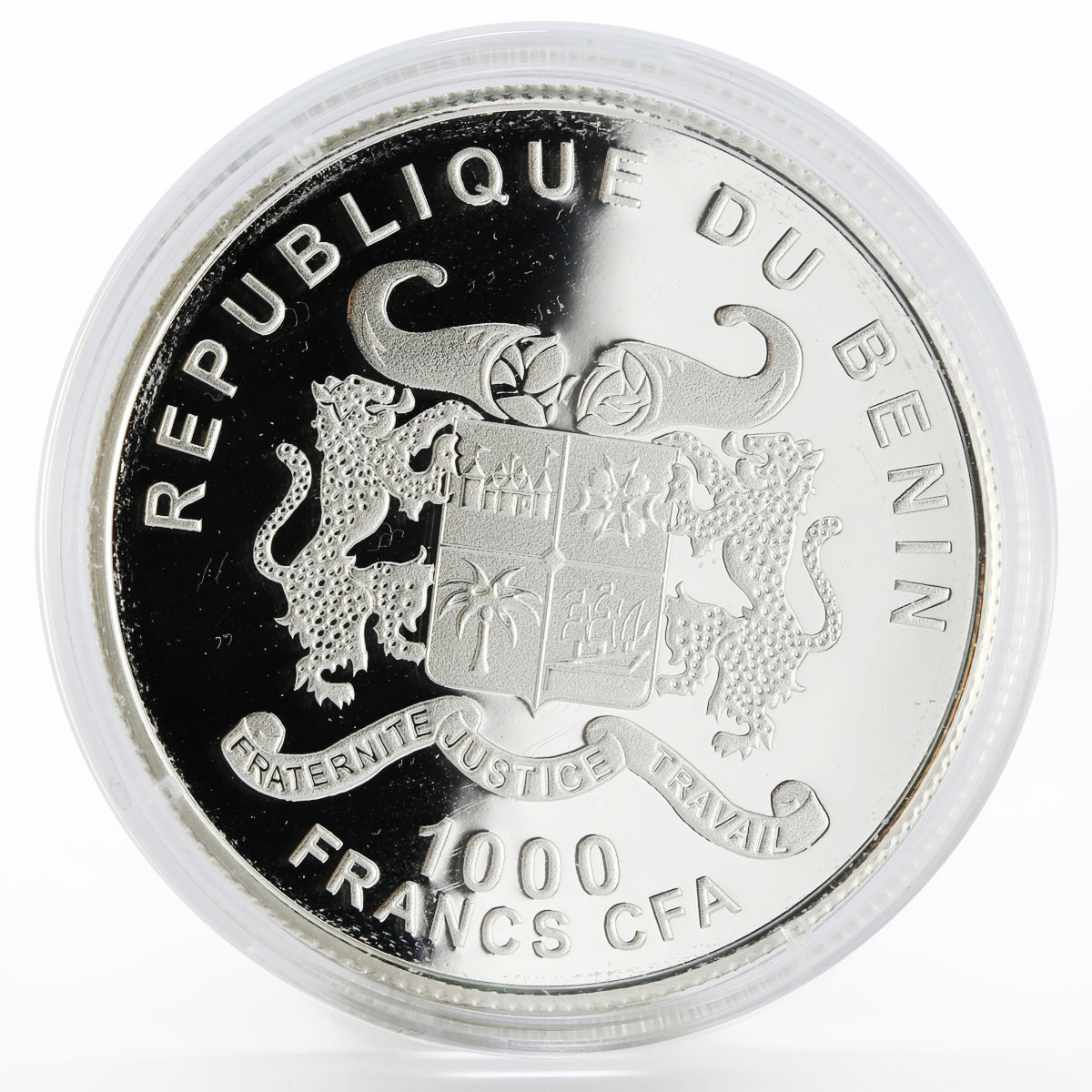 Benin 1000 francs Vladimir Vysotsky colored proof silver coin 2015