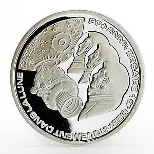 Togo 500 francs Apollo XI Moon Landing Astronauts Space proof silver coin 1999