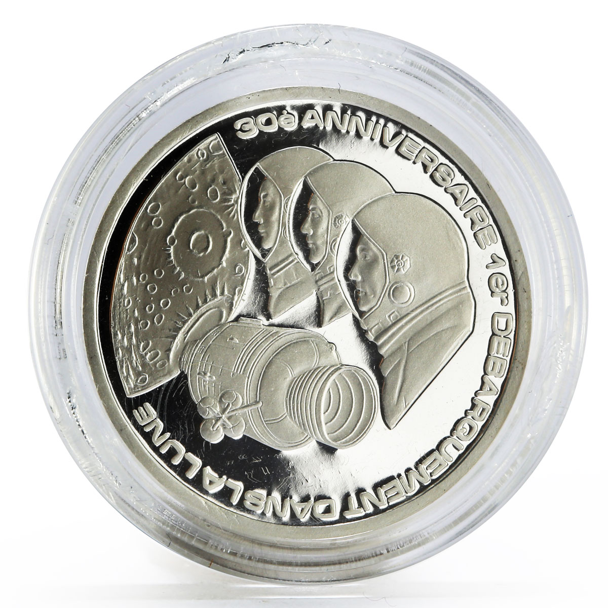 Togo 500 francs Apollo XI Astronauts proof silver coin 1999