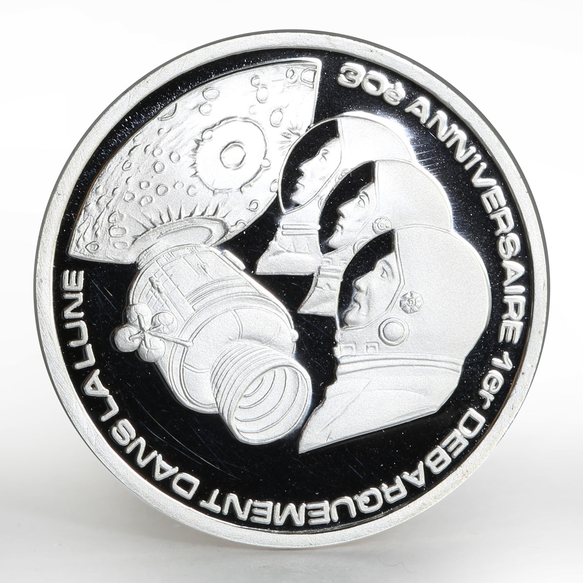 Togo 500 francs Apollo XI Astronauts proof silver coin 1999