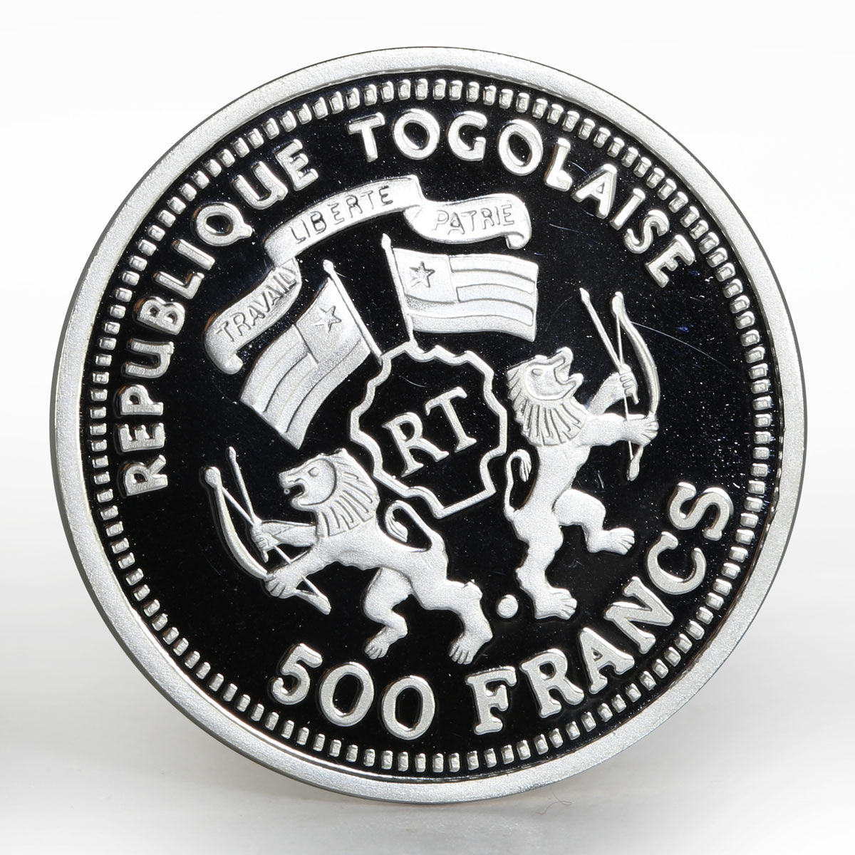 Togo 500 francs Apollo XI Astronauts proof silver coin 1999