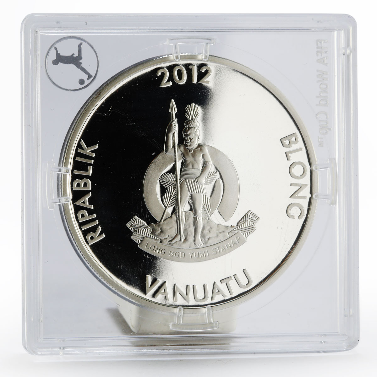 Vanuatu 50 vatu 2014 FIFA World Cup in Brazil colored proof silver coin 2012