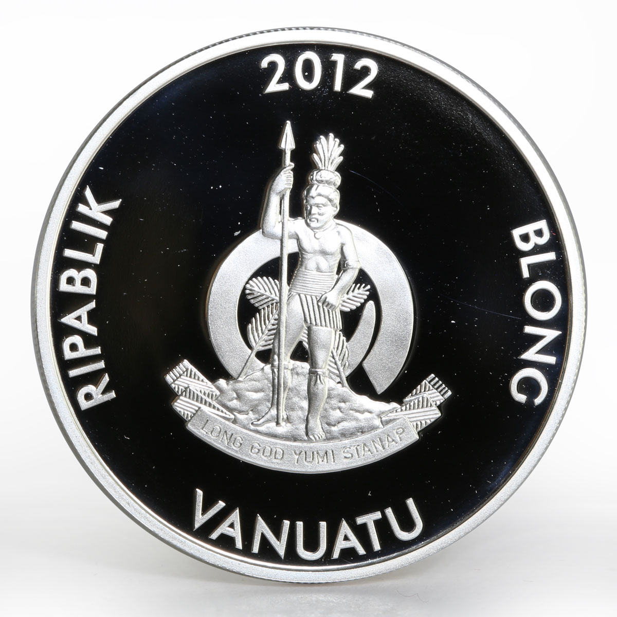 Vanuatu 50 vatu 2014 FIFA World Cup in Brazil colored proof silver coin 2012