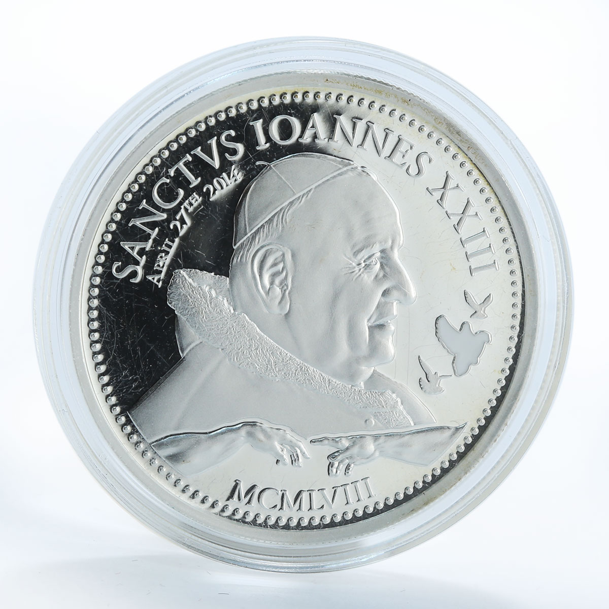 Cook Islands 2 dollars Pope John XXIII silver proof color 2014