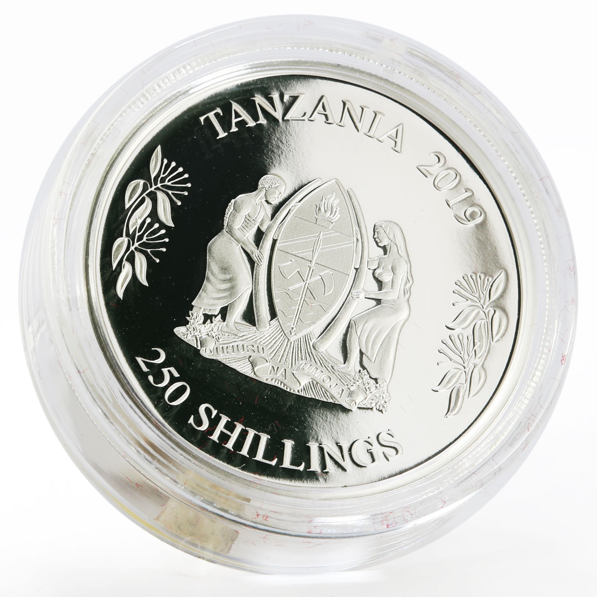 Tanzania 250 shillings Love Forever gilded proof silver coin 2019