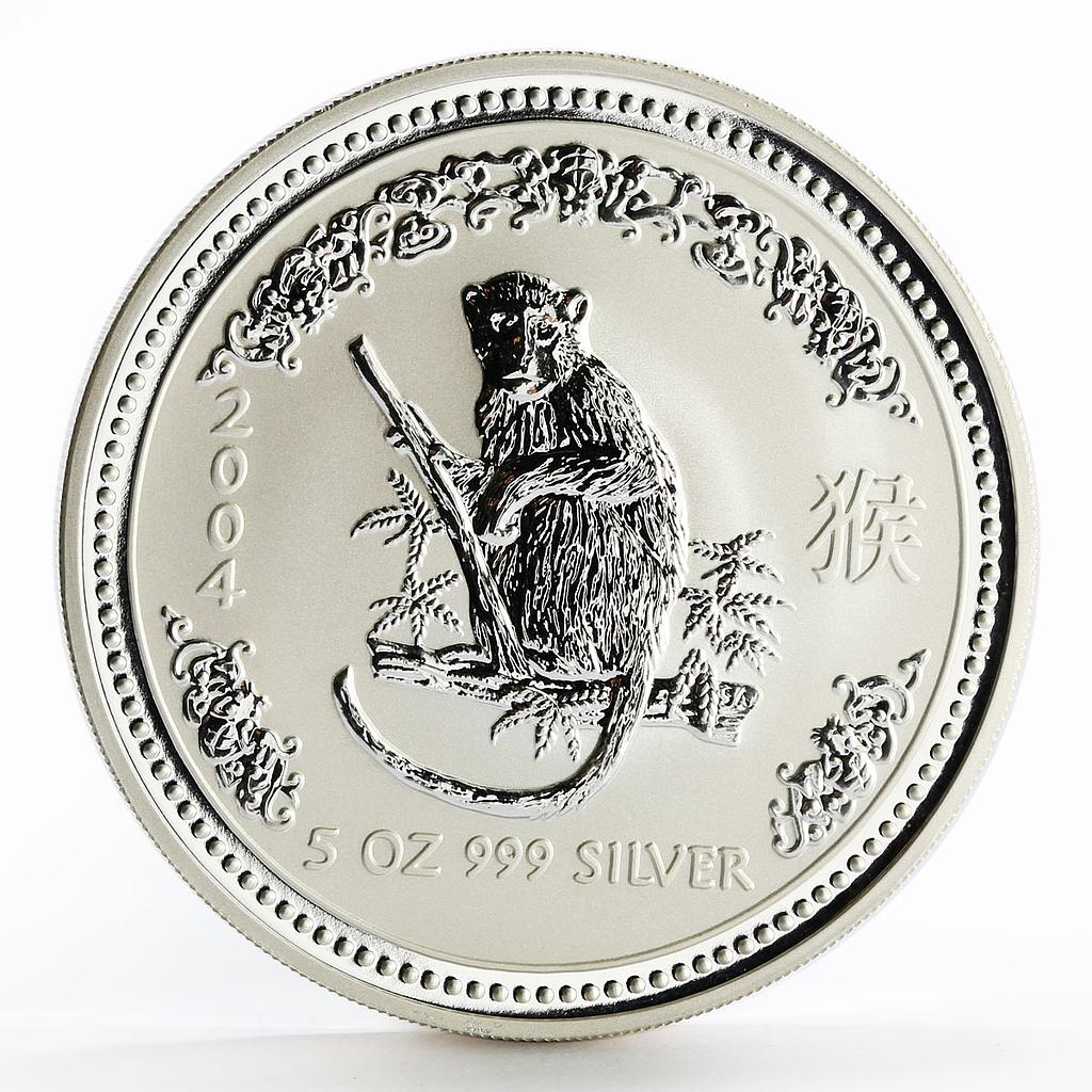 Australia 8 dollars Lunar series I Year of the Monkey silver coin 2004