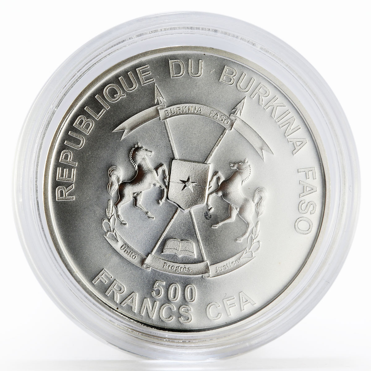 Burkina Faso 500 francs Spirit of Africa series The Lion silver coin 2016