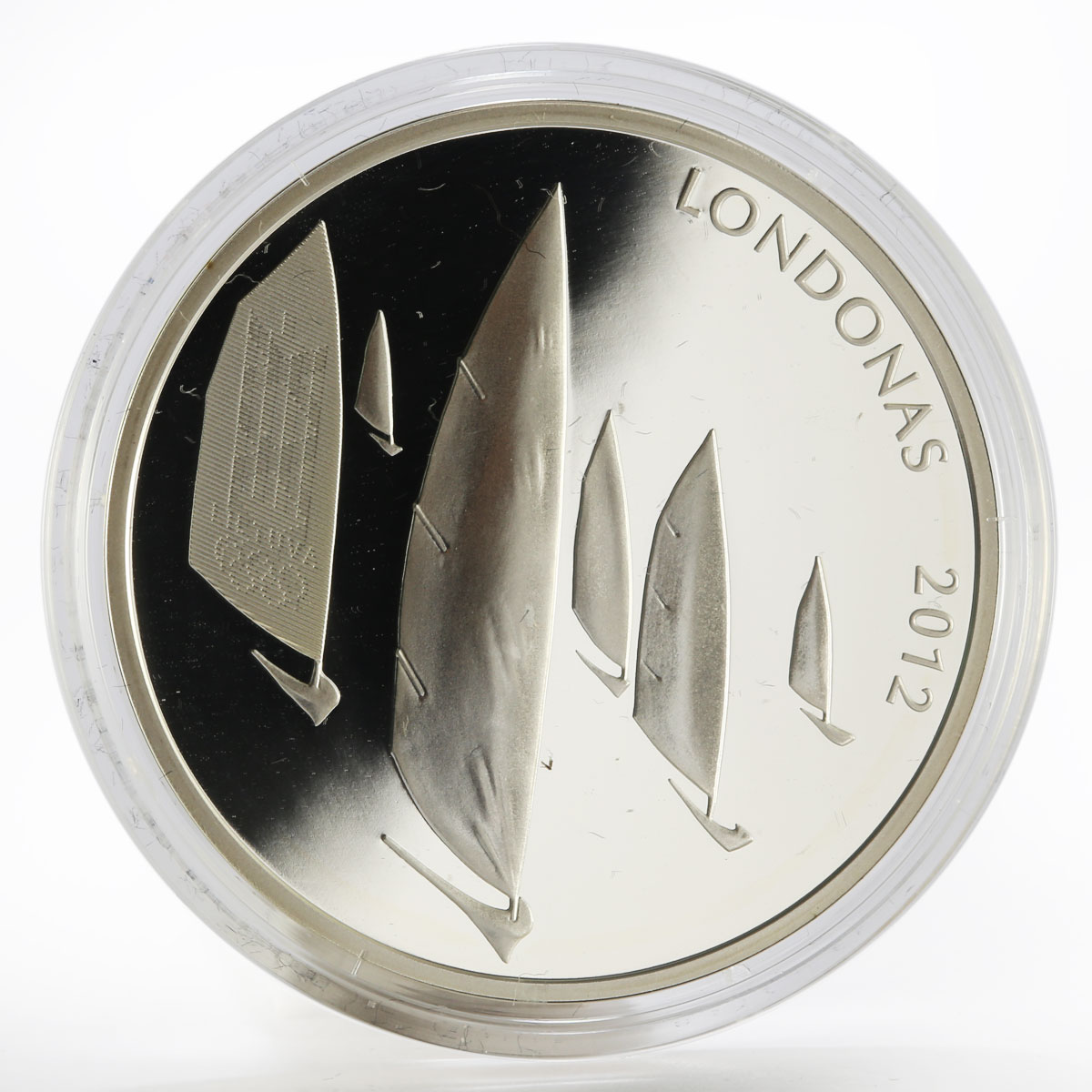 Lithuania 50 litu The XXX Olympic Games in London Sailing proof silver coin 2011