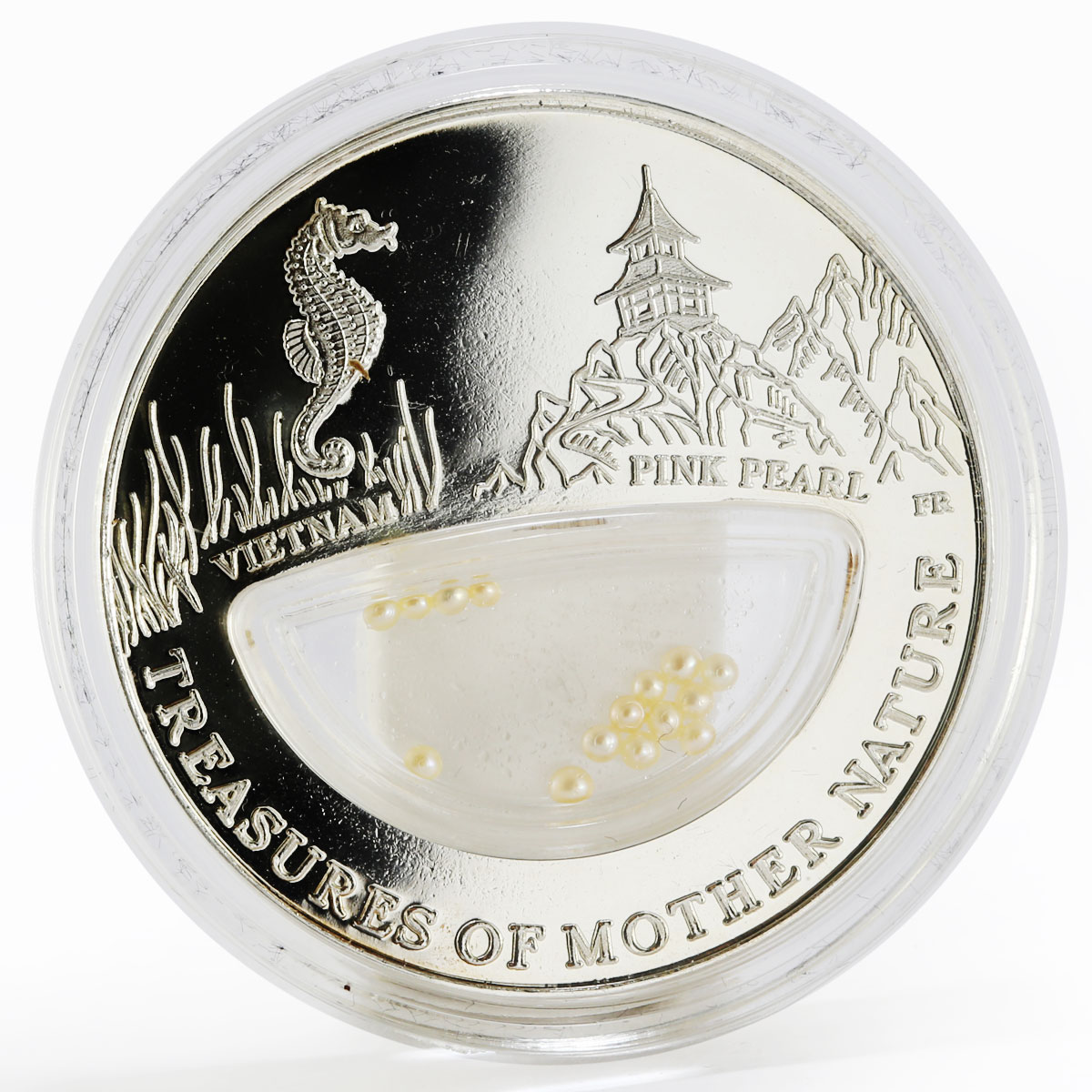 Fiji 1 dollar Treasures of Mother Nature Pink Pearl proof silver coin 2012