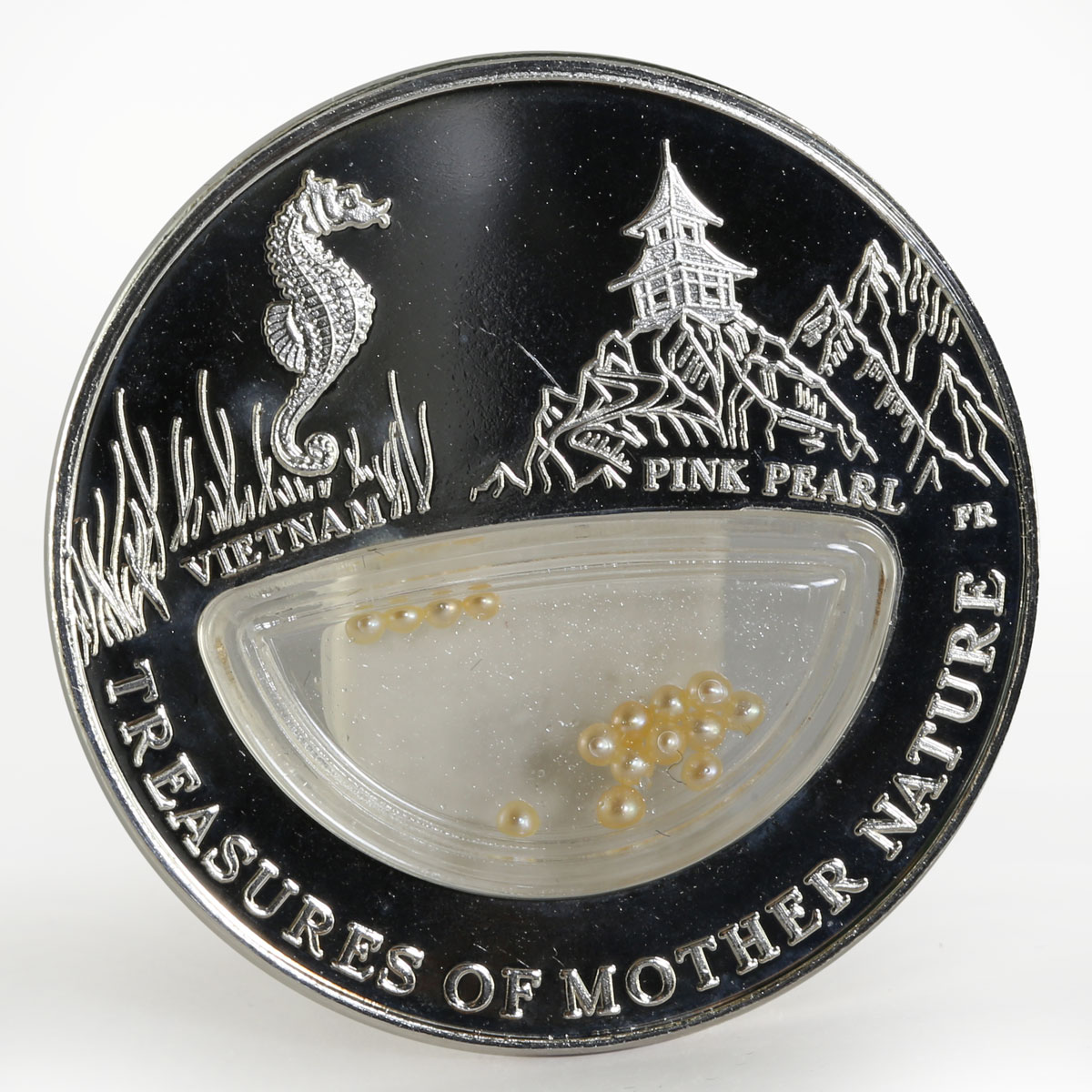 Fiji 1 dollar Treasures of Mother Nature Pink Pearl proof silver coin 2012