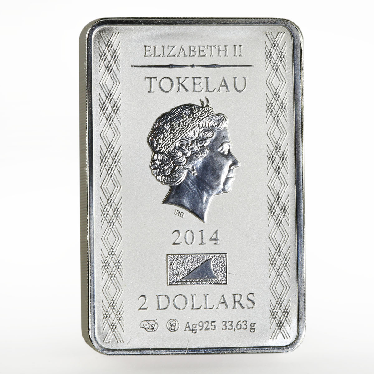 Tokelau 2 dollars Folk Crafts series Khokhloma silver coin 2014