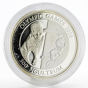 Bhutan 300 ngultrums Beijing Olympic Games Table Tennis silver coin 2013