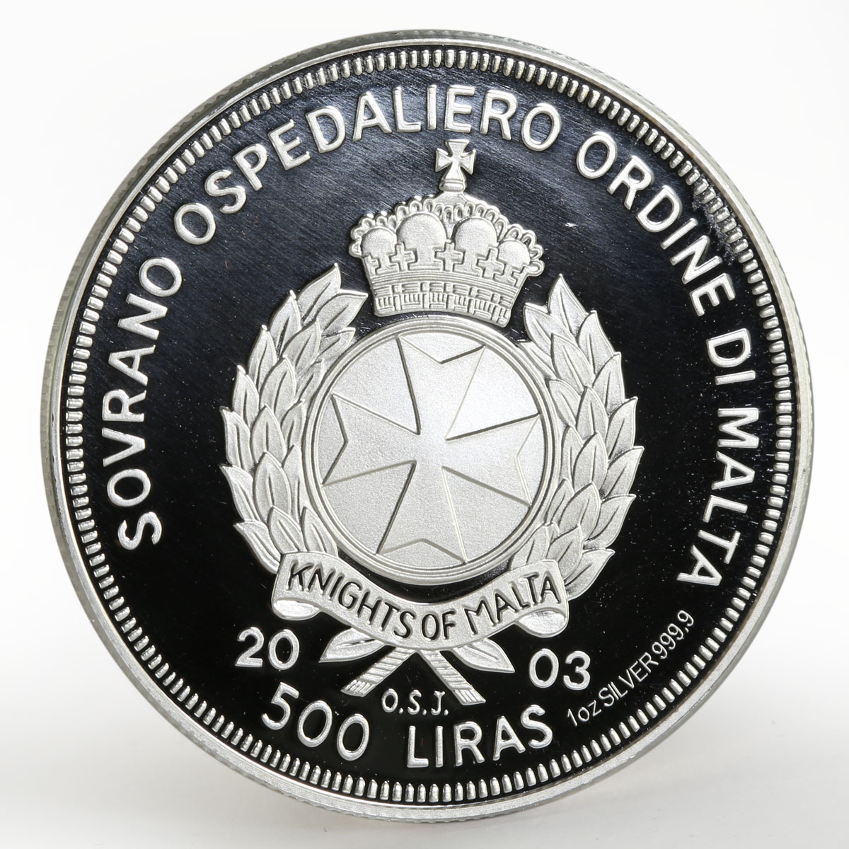 Malta 500 liras Champions for Peace series John Kennedy proof silver coin 2003