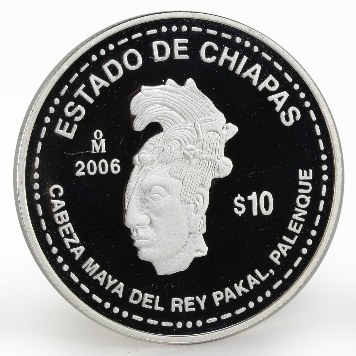 Mexico 10 pesos 180th Anniversary of Chiapas proof silver coin 2006