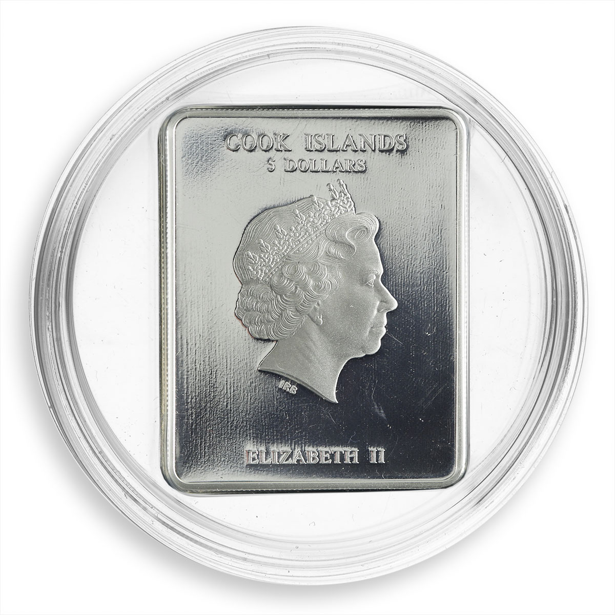 Cook Islands 5 Dollars Russian Icon Saint Seraphim Sarovsky Silver Gilded 2013
