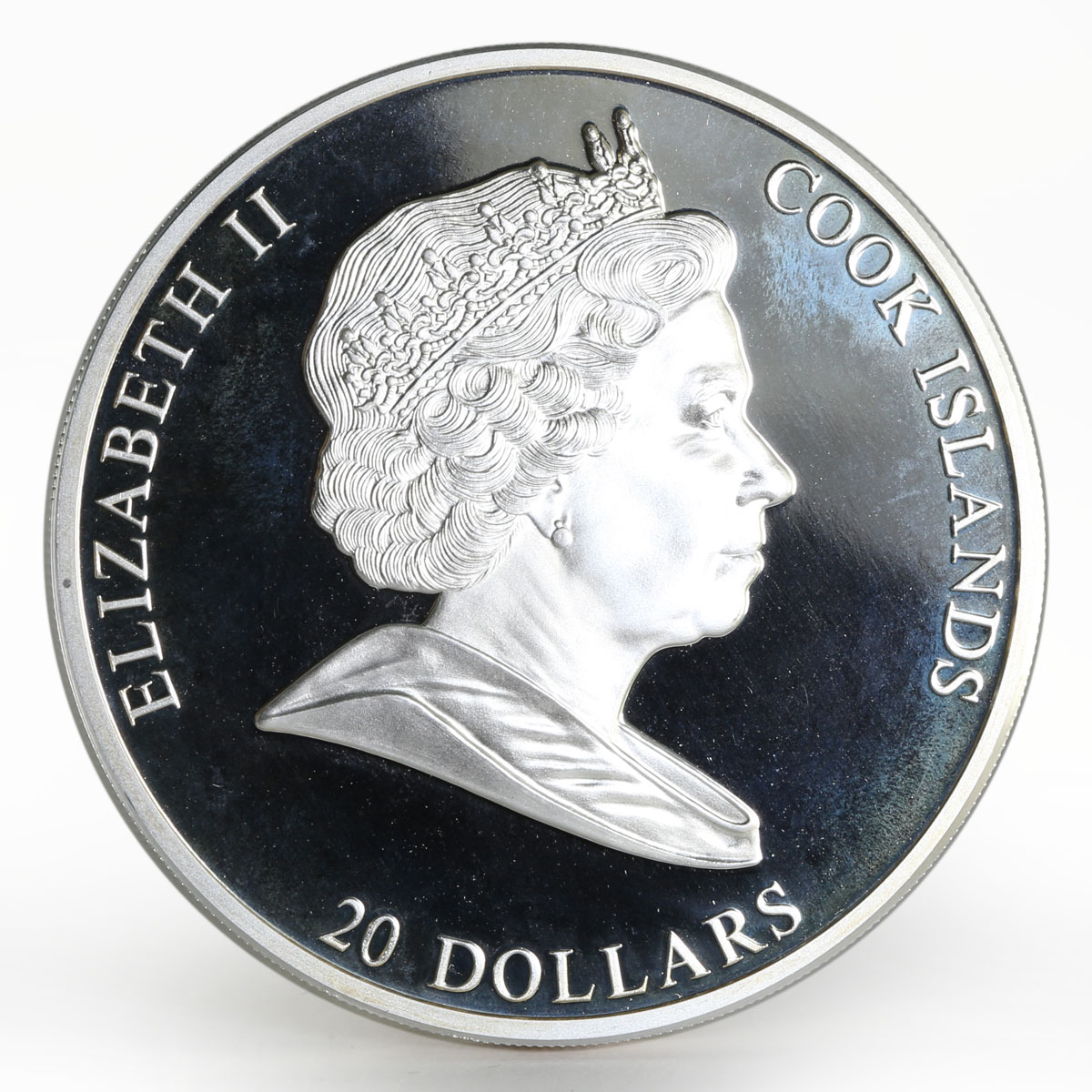 Cook Islands 20 dollars Viktor Vasnetsov Three Bogatyrs proof silver coin 2010