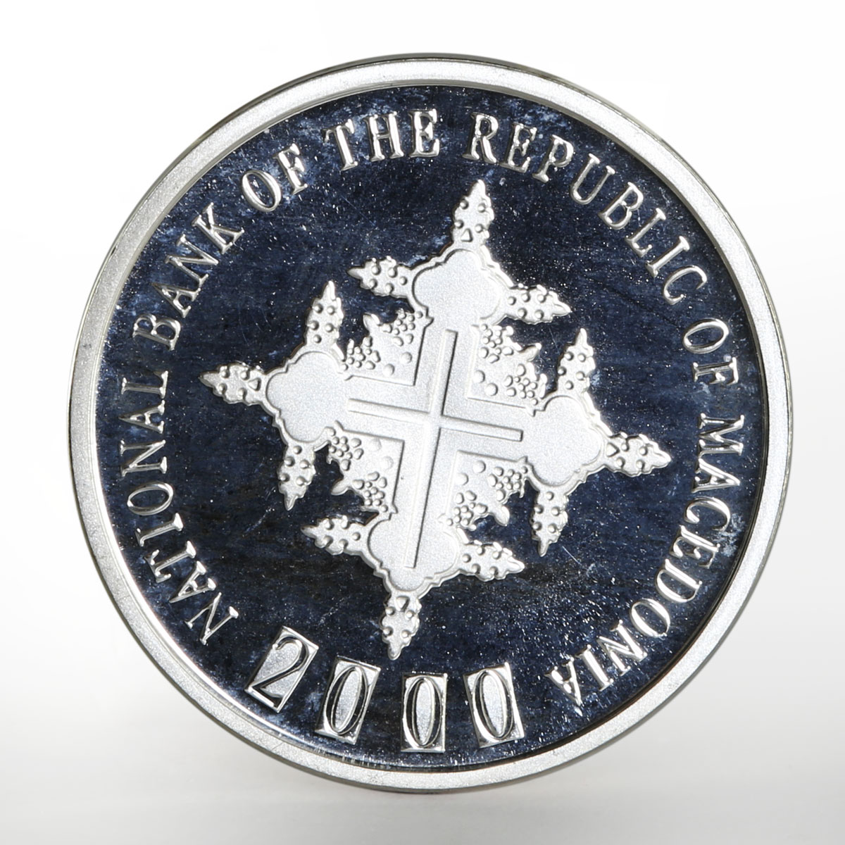 Macedonia 1 denar 2000th Anniversary of Christianity proof silver coin 2000