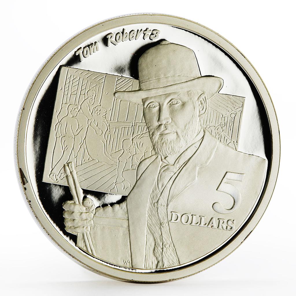 Australia 5 dollars National Identity series Tom Roberts proof silver coin 1996