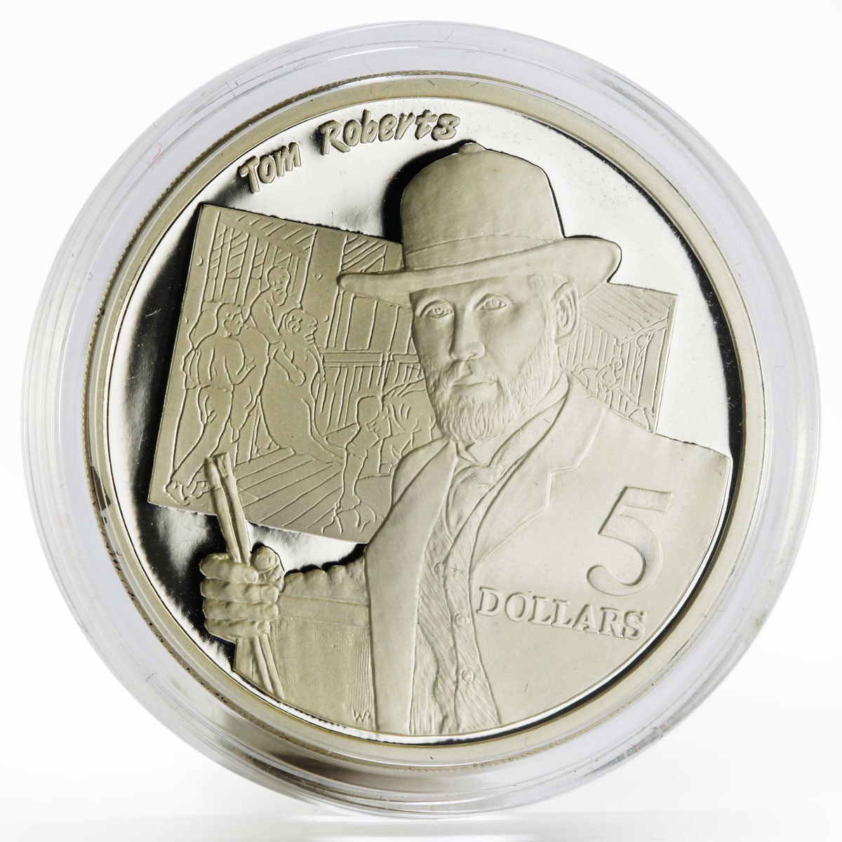 Australia 5 dollars National Identity series Tom Roberts proof silver coin 1996