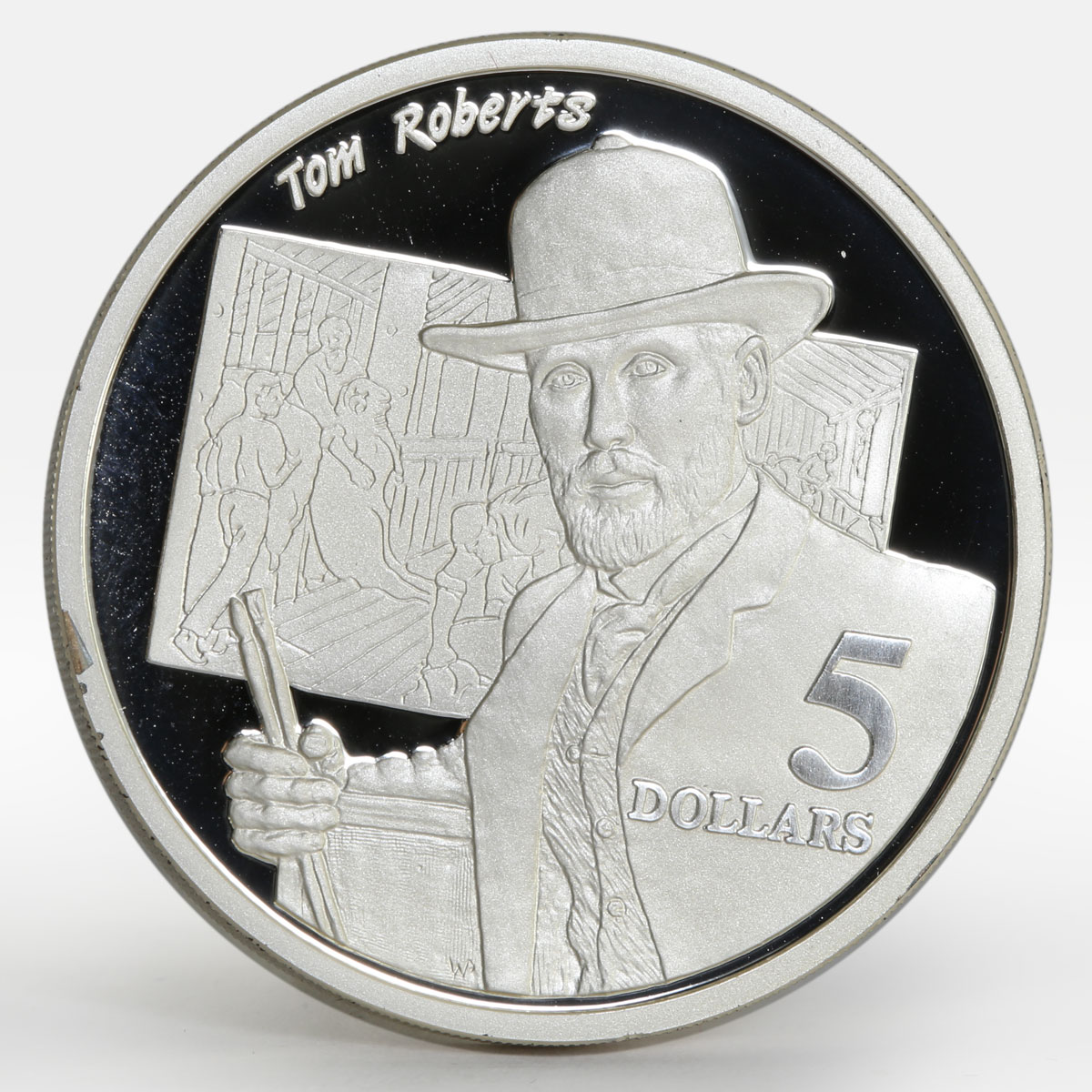 Australia 5 dollars National Identity series Tom Roberts proof silver coin 1996