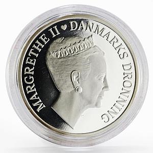 Denmark 500 kroner 70th Birthday of Margarethe II proof silver coin 2010