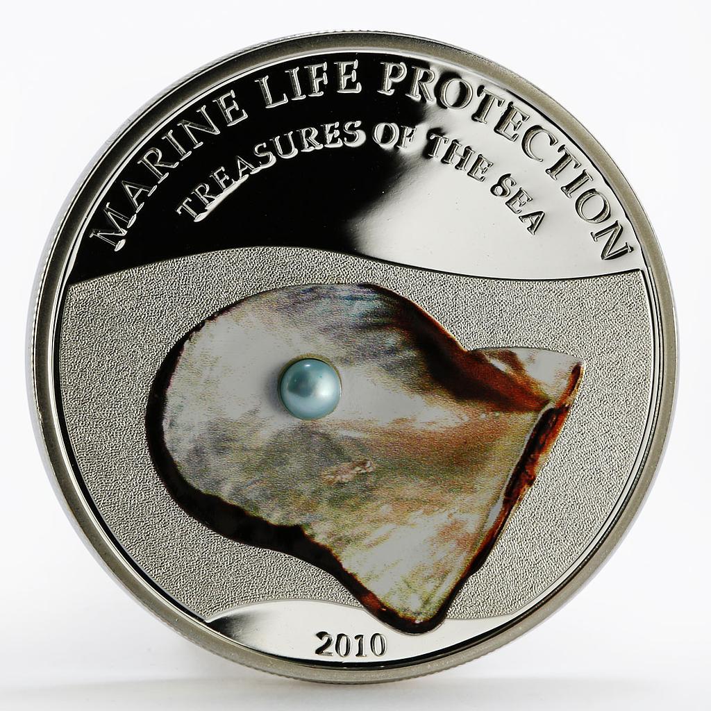 Palau 5 dollars Marine Life Protection series Sea Treasures silver coin 2010