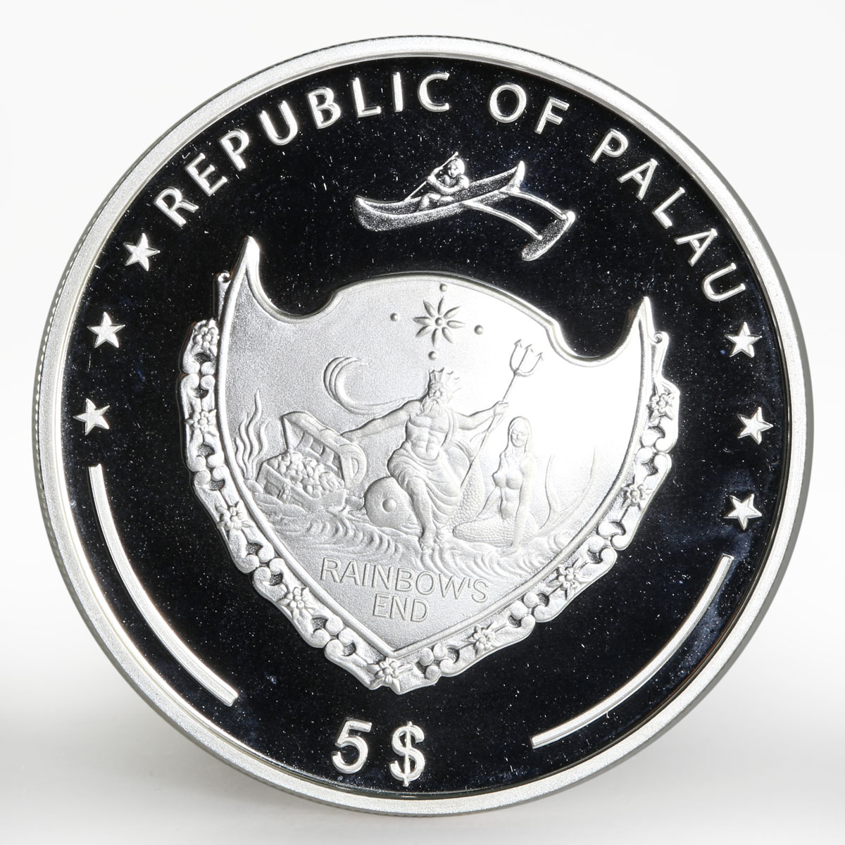 Palau 5 dollars Marine Life Protection series Sea Treasures silver coin 2010