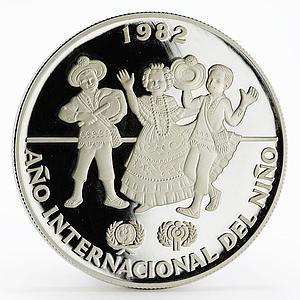 Panama 10 balboas International Year of the Child proof silver coin 1982