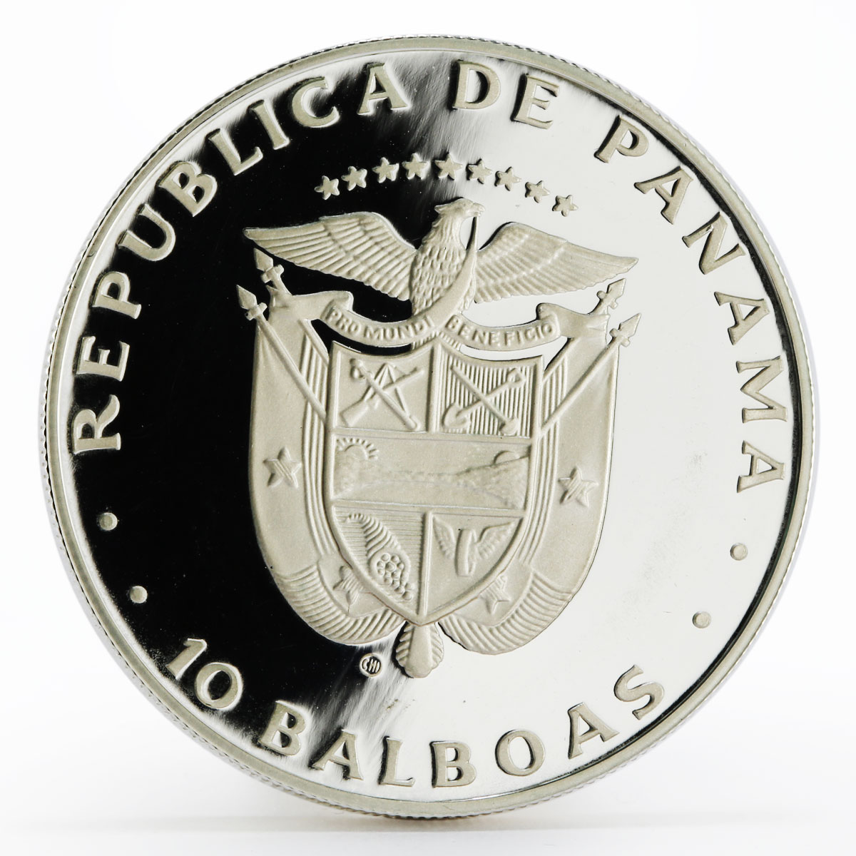 Panama 10 balboas International Year of the child proof silver coin 1982