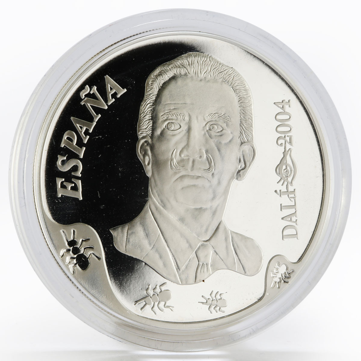 Spain 10 euro 100th Birth Anniversary of Salvador Dali proof silver coin 2004