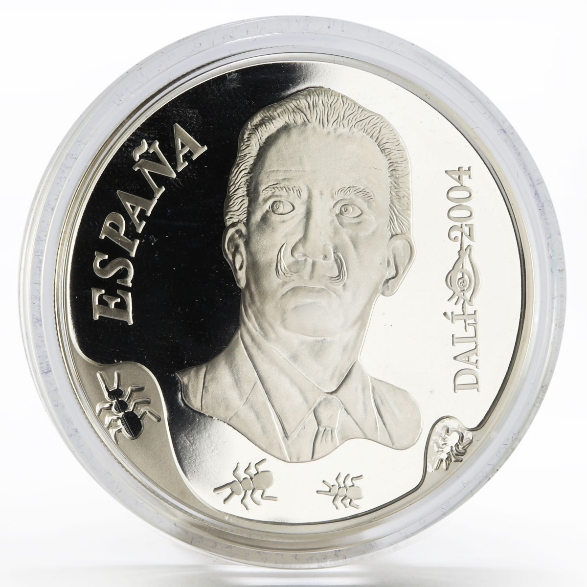 Spain 10 euro 100th Birth Anniversary of Salvador Dali proof silver coin 2004