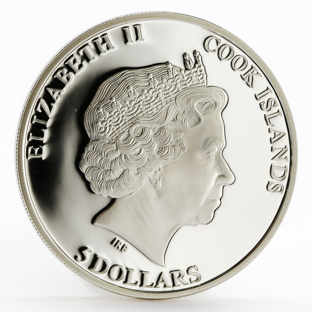 Cook Islands 5 dollars Russian Folk Crafts series Gzhel colored silver coin 2012