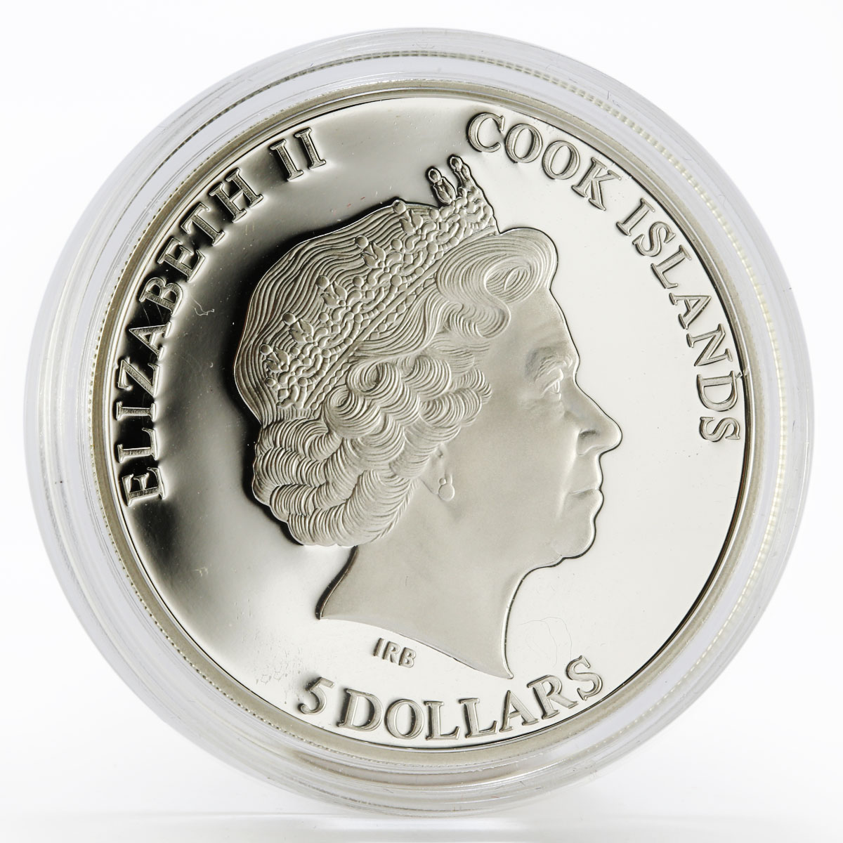 Cook Islands 5 dollars Russian Folk Crafts series Gzhel colored silver coin 2012