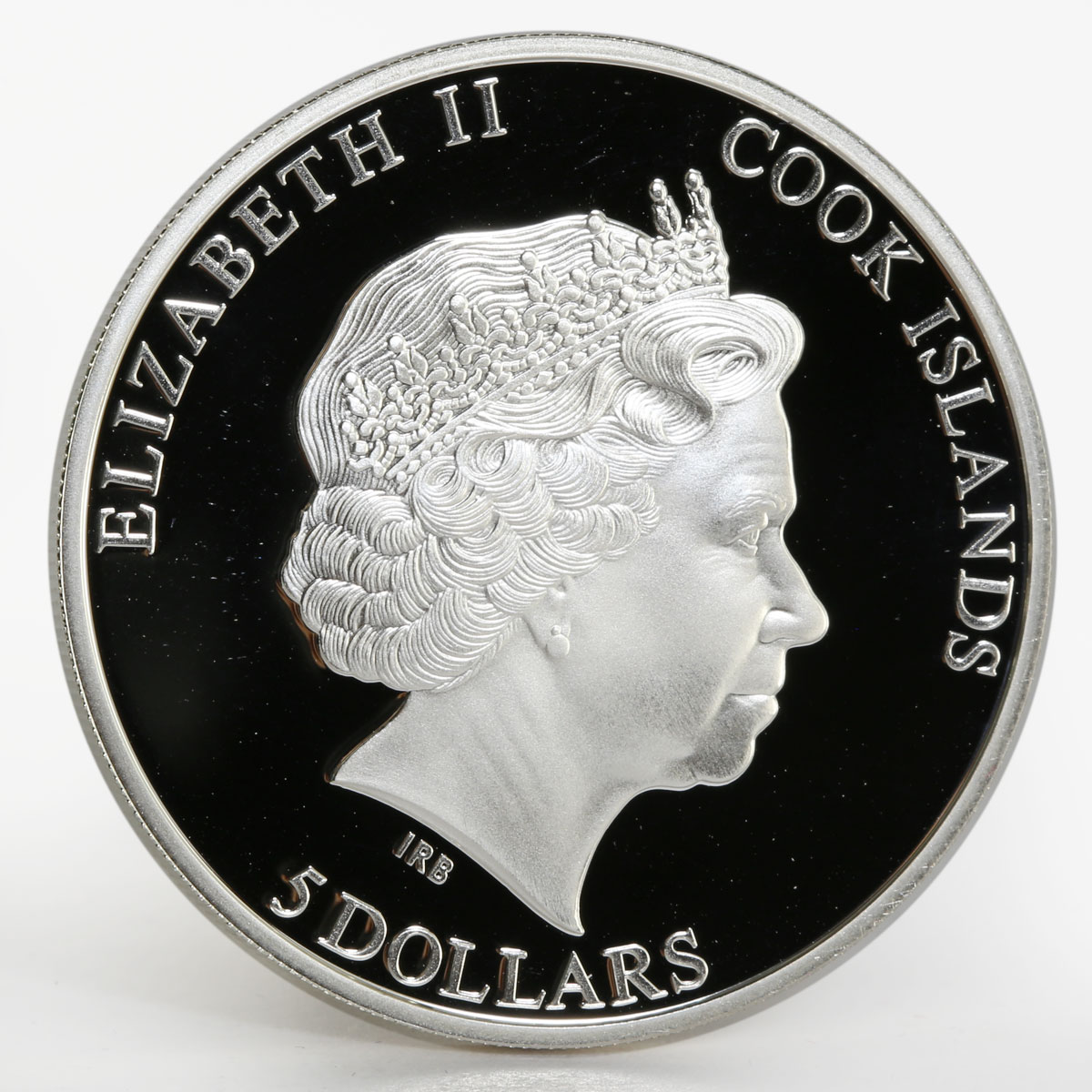 Cook Islands 5 dollars Russian Folk Crafts series Gzhel colored silver coin 2012