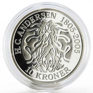 Denmark 10 kroner 200th Anniversary of Hans Christian Andersen silver coin 2006