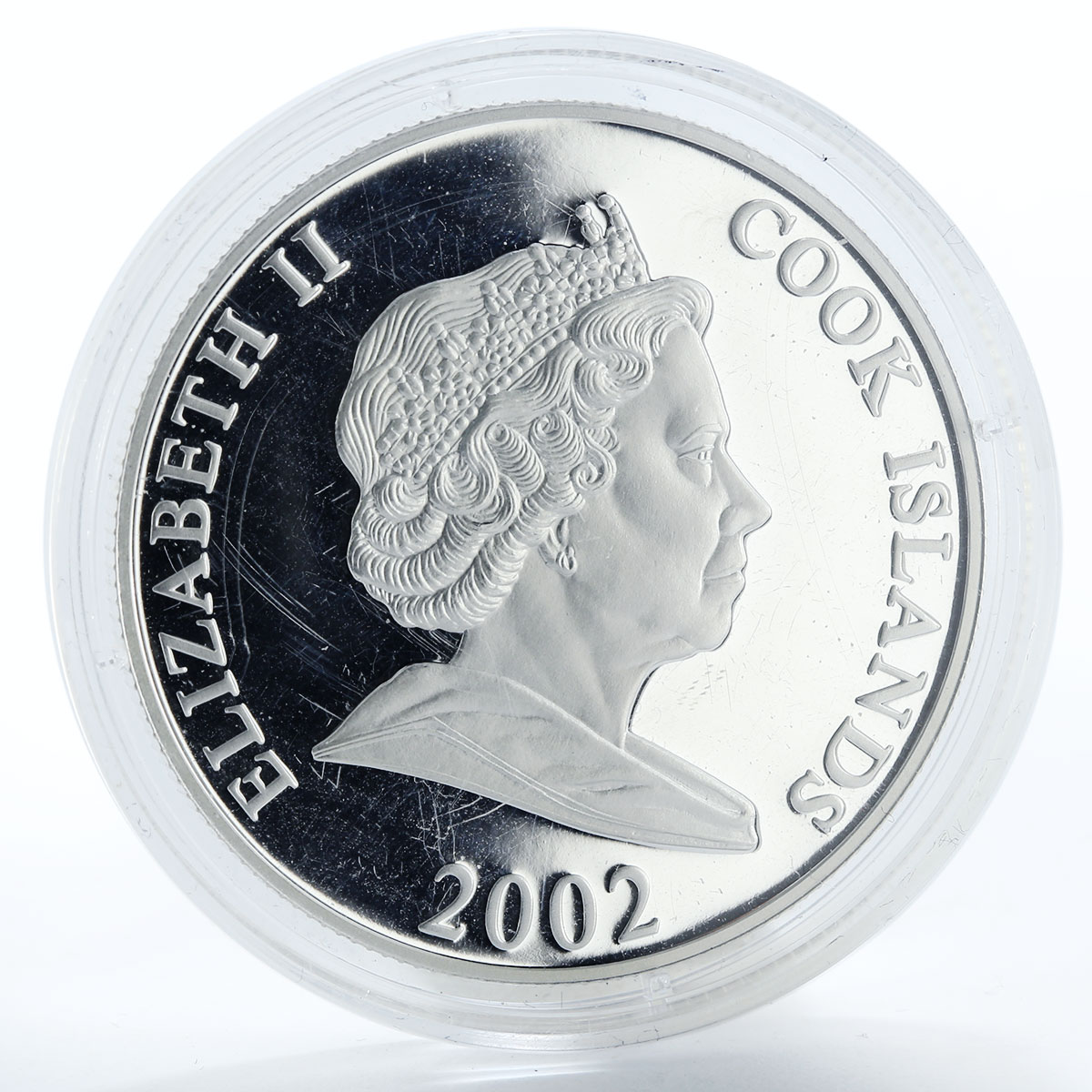 Cook Islands 5 dollars Jaguar silver coin 2002