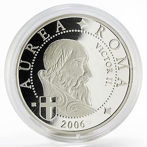 Liberia 10 dollars Pope Victor the Second proof silver coin 2006