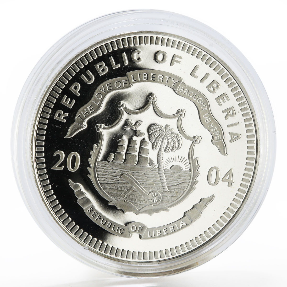 Liberia 20 dollars Athens Olympic Games series Water Polo proof silver coin 2004