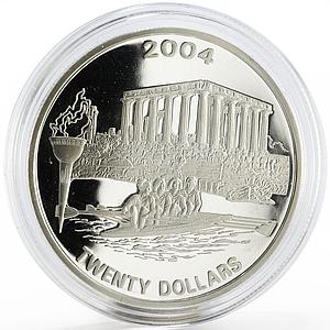 Liberia 20 dollars Sydney Olympic Games series Rowing proof silver coin 2000