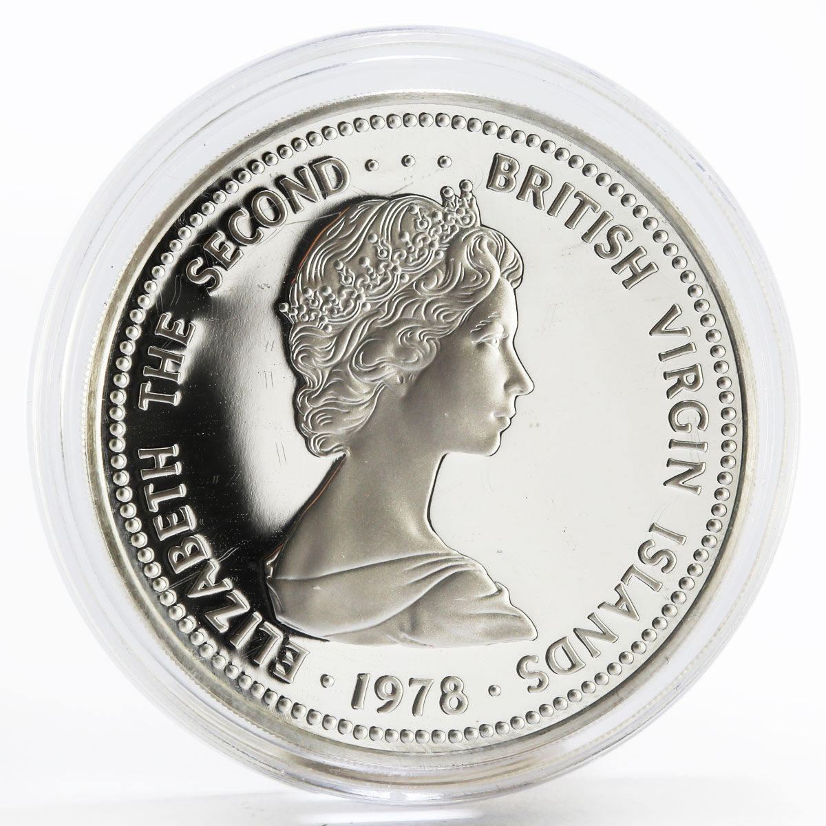 British Virgin Islands 25 dollars Coronation Jubilee silver coin 1978