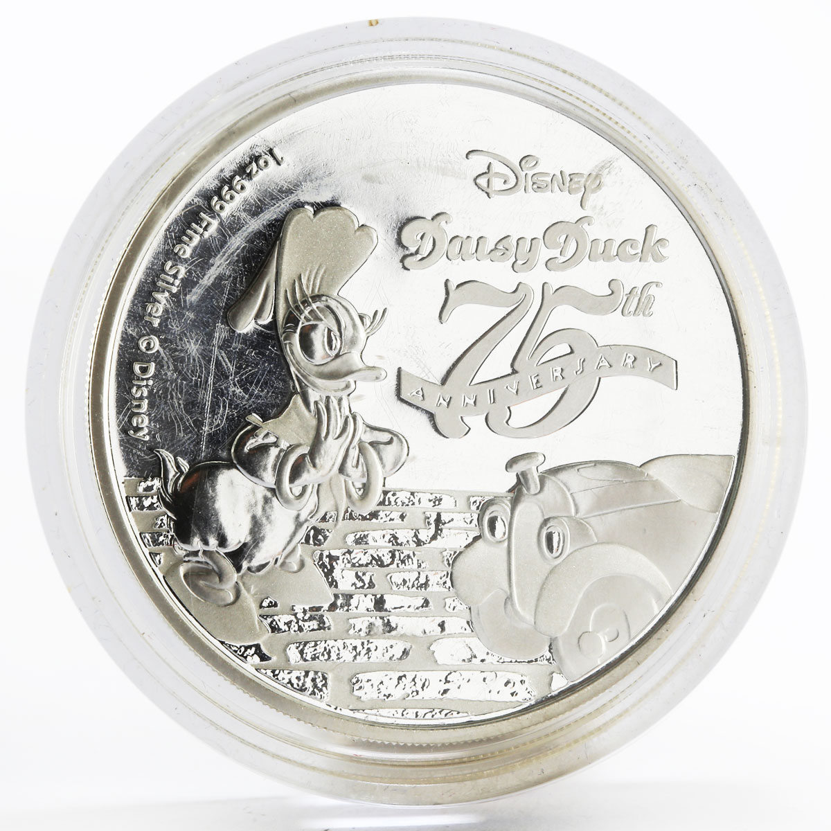 Niue 2 dollars 75th Anniversary of Daisy Duck Disney proof silver coin 2015