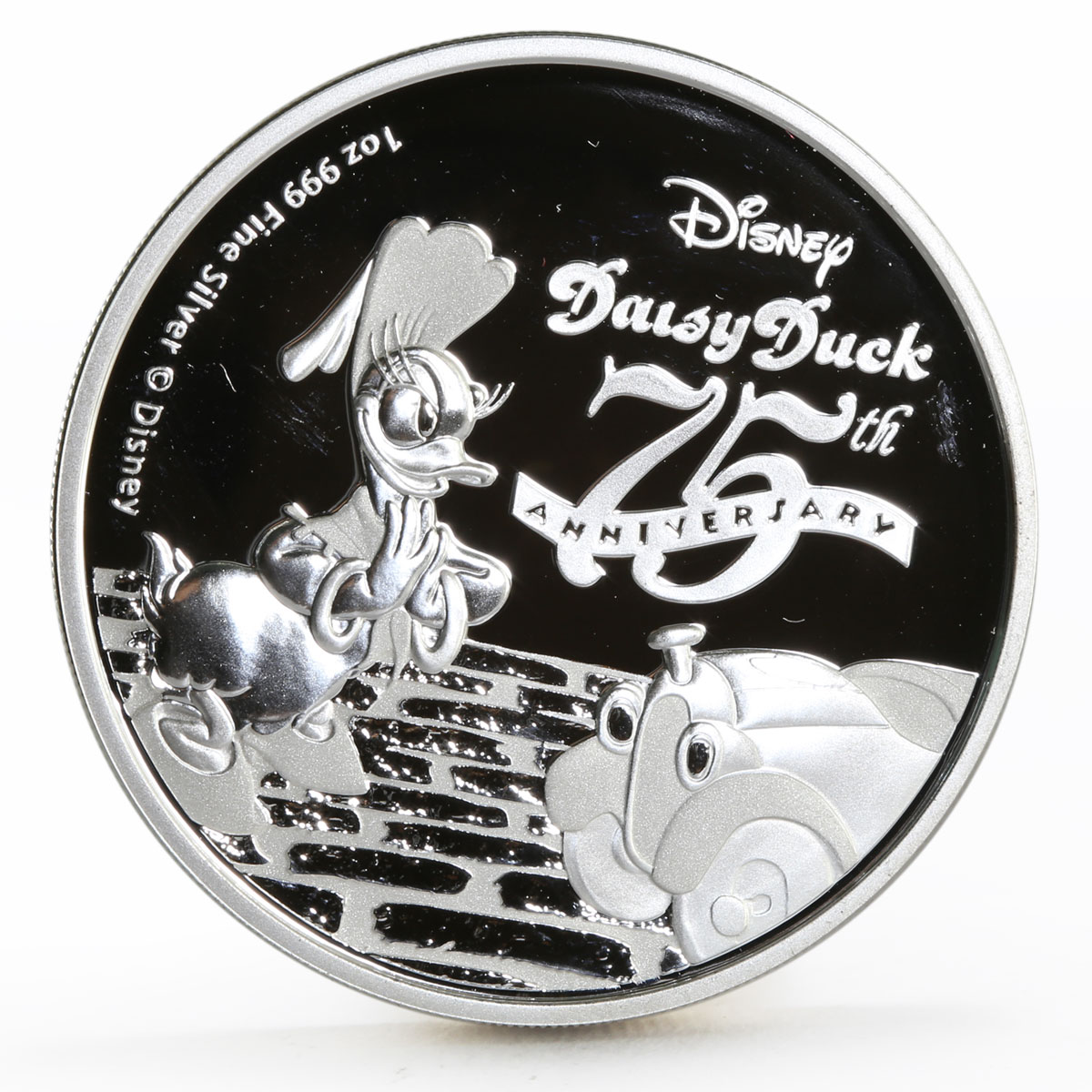 Niue 2 dollars 75th Anniversary of Daisy Duck Disney proof silver coin 2015