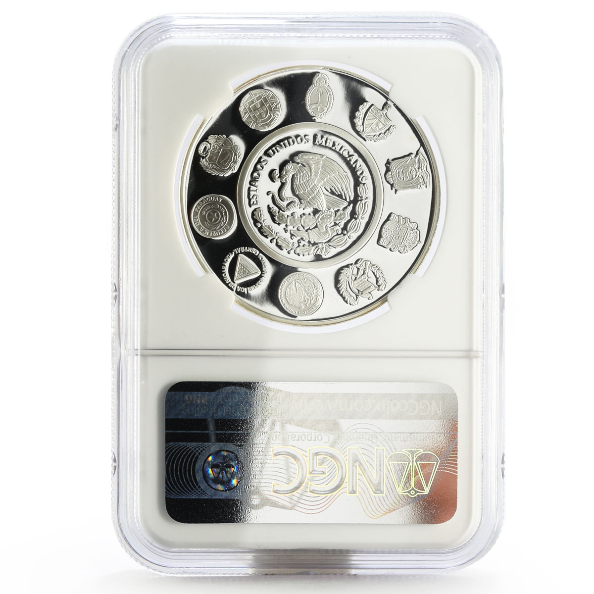 Mexico 5 pesos Acapulco Galleon Ibero-America PF-69 NGC proof silver coin 2003