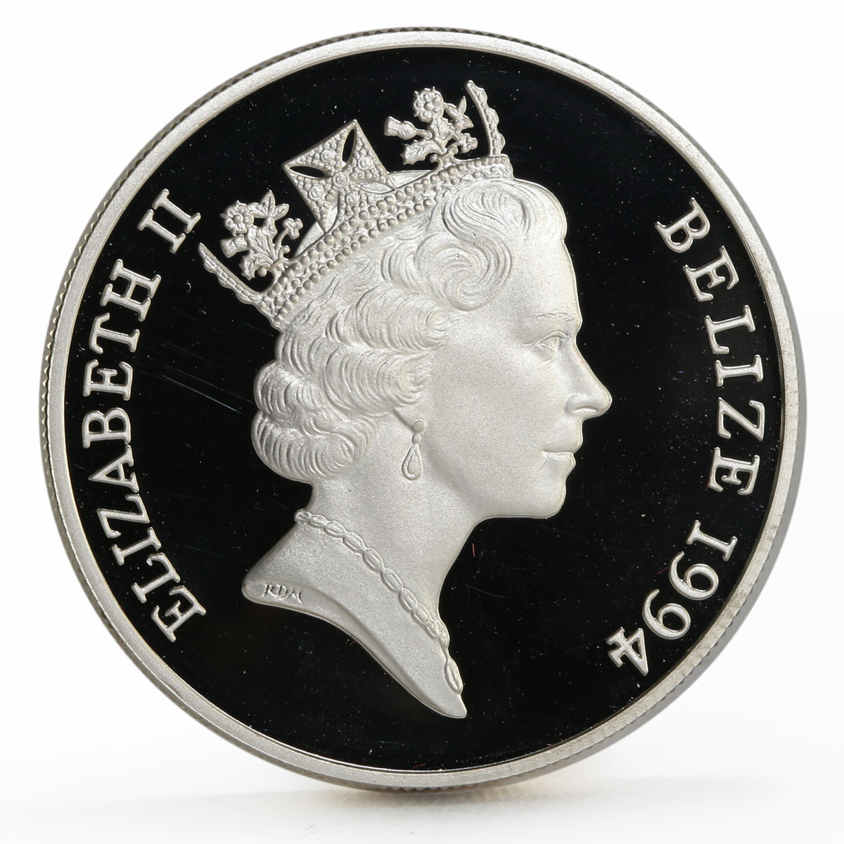Belize 10 dollars Royal Visit proof silver coin 1994