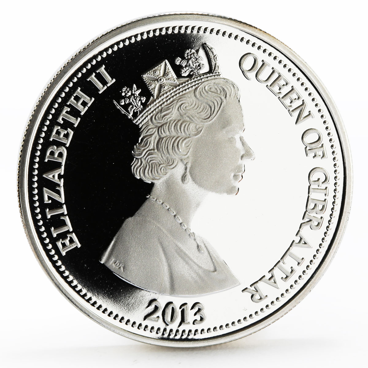 Gibraltar 20 pounds Sir Winston Churchill Portrait silver coin 2013
