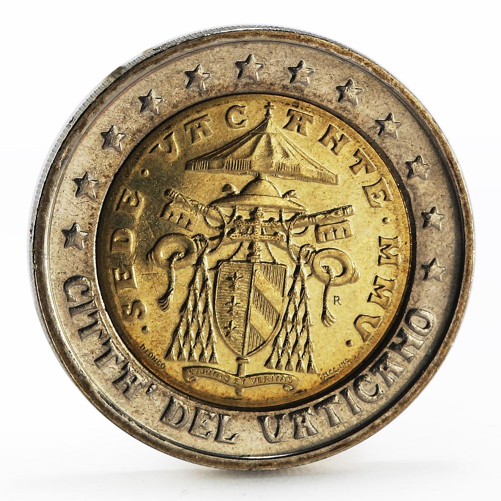 Vatican 2 euro Sede Vacante bimetal coin 2005