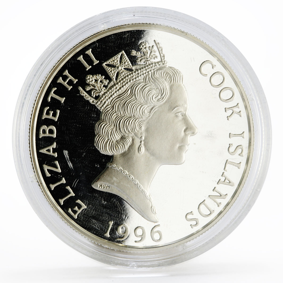 Cook Islands 5 dollars Endangered Wildlife series Gepard proof silver coin 1996