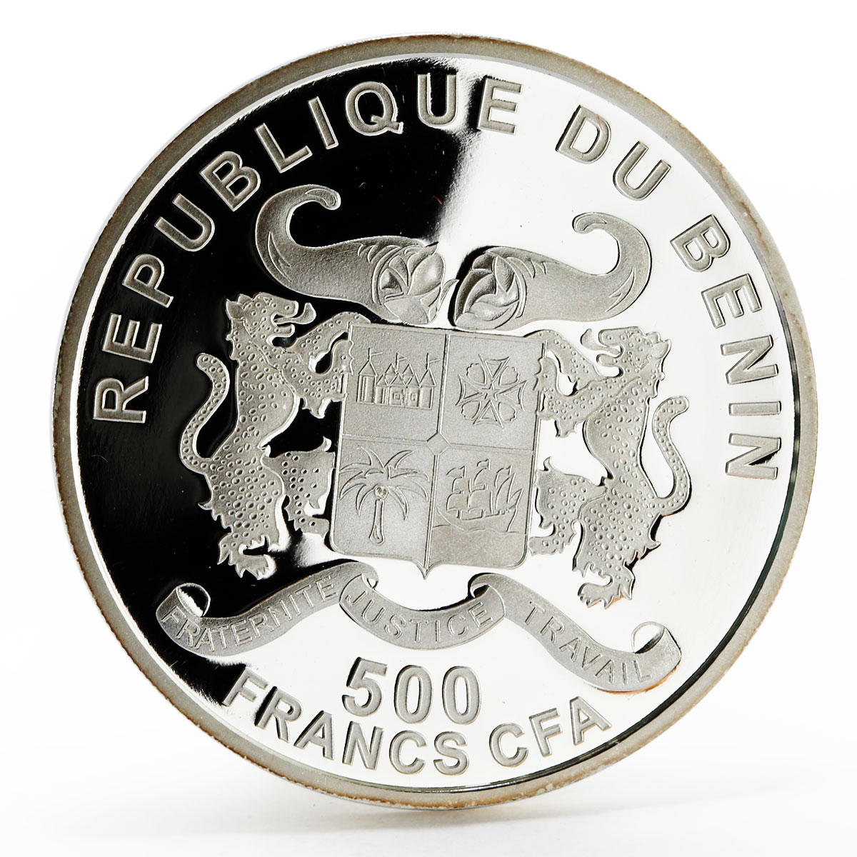 Benin 500 francs 85 Years of Vatican State Pope Franziskus silver coin 2014