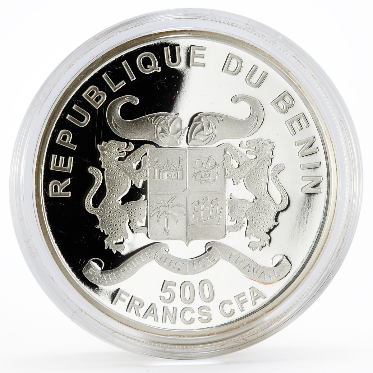 Benin 500 francs 85 Years of Vatican State Pope Franziskus silver coin 2014