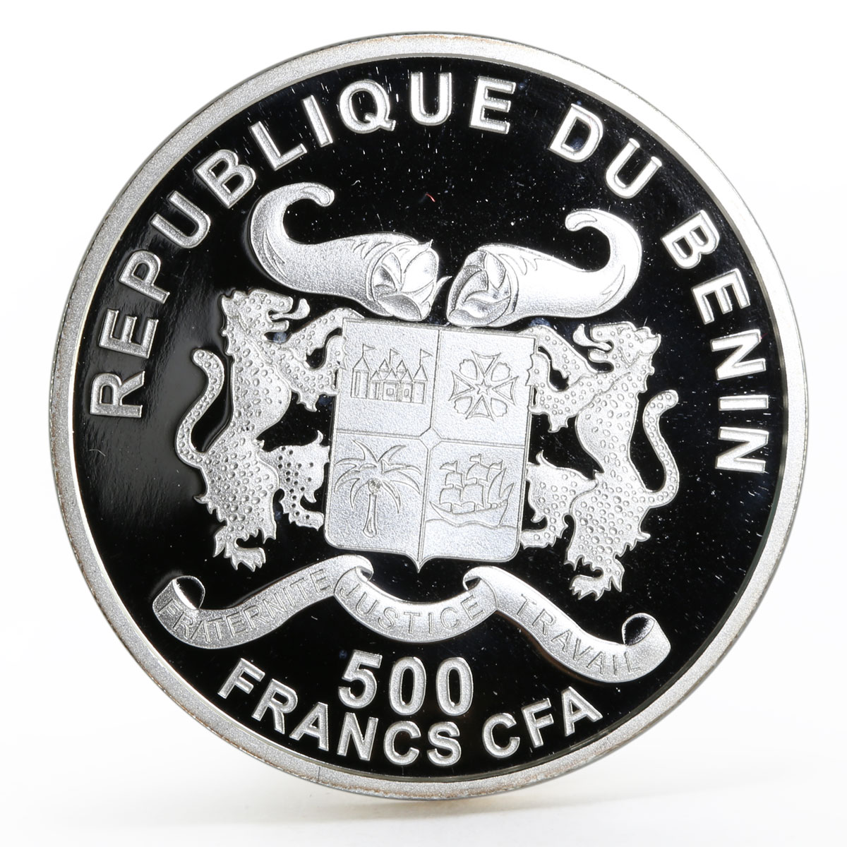 Benin 500 francs 85 Years of Vatican State Pope Franziskus silver coin 2014